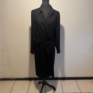 Elegant Black Wrap Dress